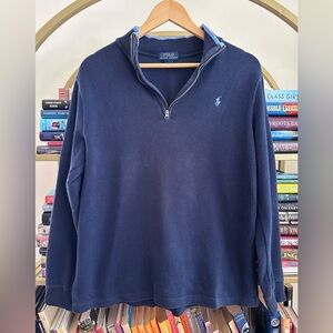 Polo Ralph Lauren Navy Quarter-Zip Pullover 🐎💙
